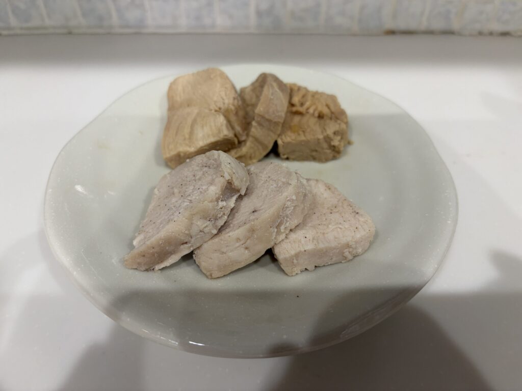 むね肉(よだれ鶏味・塩こしょう味)の完成写真